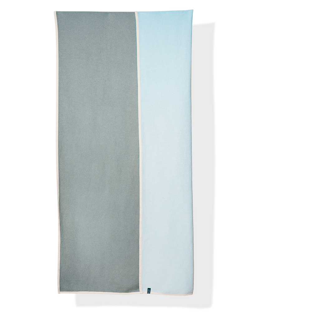 Bedspread cotton gray / light blue