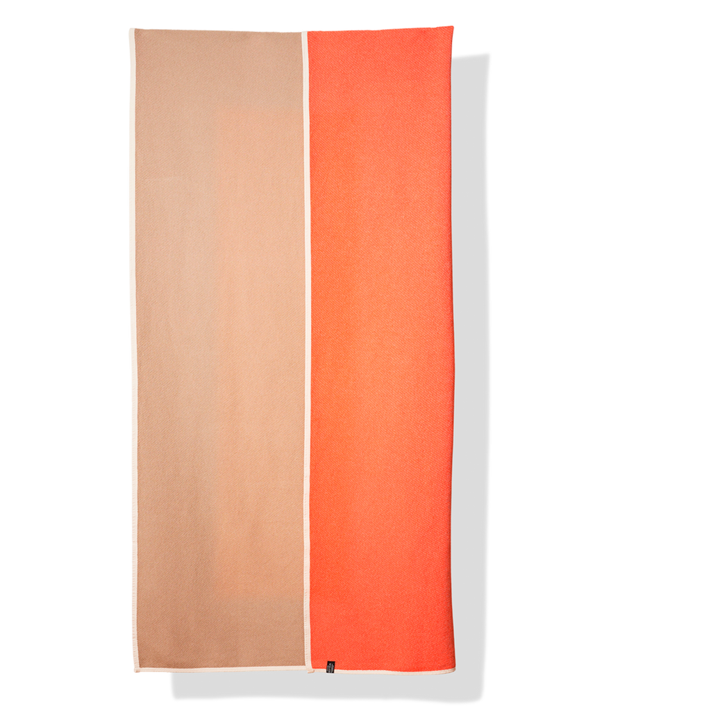 Bedspread cotton orange / beige