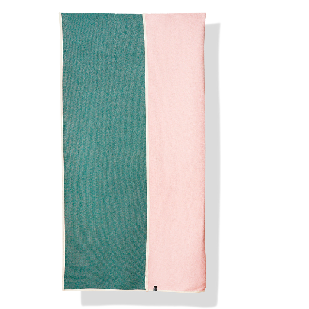 Bedspread Cotton Green / Pink